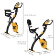 thumbnail image 2 of Soozier 3-in-1 Folding Exercise Bike - Yellow, 8 Resistance Levels, 2 of 7
