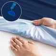 thumbnail image 4 of 2   Mattress Protector,  Bed Fitted Sheet, Machine Washable 14" Deep Pocket Mattress Covers for  Bed, Navy Blue, 4 of 7