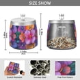 thumbnail image 2 of Yayeee Ashtray with Lid for Cigarette Smokeless Stainless Steel Home Ash Holder, Large Purple Flowers, 2 of 7