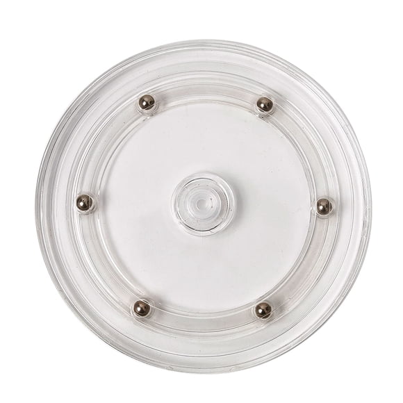 Plato giratorio Lazy Susan de 6 pulgadas, bandeja giratoria con rodamiento de bolas de acrílico para estante de especias, mesa, pastel, cocina, despensa, decoración, TV, ordenador portátil, monitor