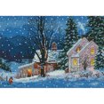 thumbnail image 2 of Dimensions Gold Petite Counted Cross Stitch Kit 7"X5"-Quiet Night (18 Count), 2 of 2