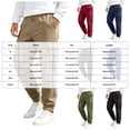 thumbnail image 4 of GEWSEY Mens Fleece Cargo Sweatpants Heavyweight Elastic Waist Pants with Pockets Baggy Drawstring Jogger Pants (Blue, XXL), 4 of 7
