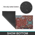thumbnail image 7 of Bohemian Brown Geometry Rugs and Mats Non Skid Washable Absorbent Microfiber Soft Kitchen Mat for Floor Set Of 2 Decor Stain Resistant 17"x47"+17"x30", 7 of 7