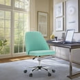 thumbnail image 6 of CONCETTA Adjustable Twill Desk Chair – Stylish Green Lounge Chair for Office or Bedroom Use, 6 of 6