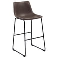 thumbnail image 3 of Newboti Furniture Brown and Black Armless Bar Stool (Set of 2) 43076, 3 of 10