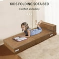 thumbnail image 5 of FICISOG Folding Sofa Bed Floor Mattress for Kids, 3in1 Folding Mattress Kid Fold Up Sofa Futon Folding Chair Bed, Child Foldable Mattress Floor Bed Folding Couch Trifold Mattress for Playroom, 5 of 7