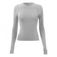 thumbnail image 3 of Perfectbot Women's Y2K Long Sleeve T-Shirt Crew Neck Soft Stretchy Slim Fit Basic Going Out Crop Tops, 3 of 4