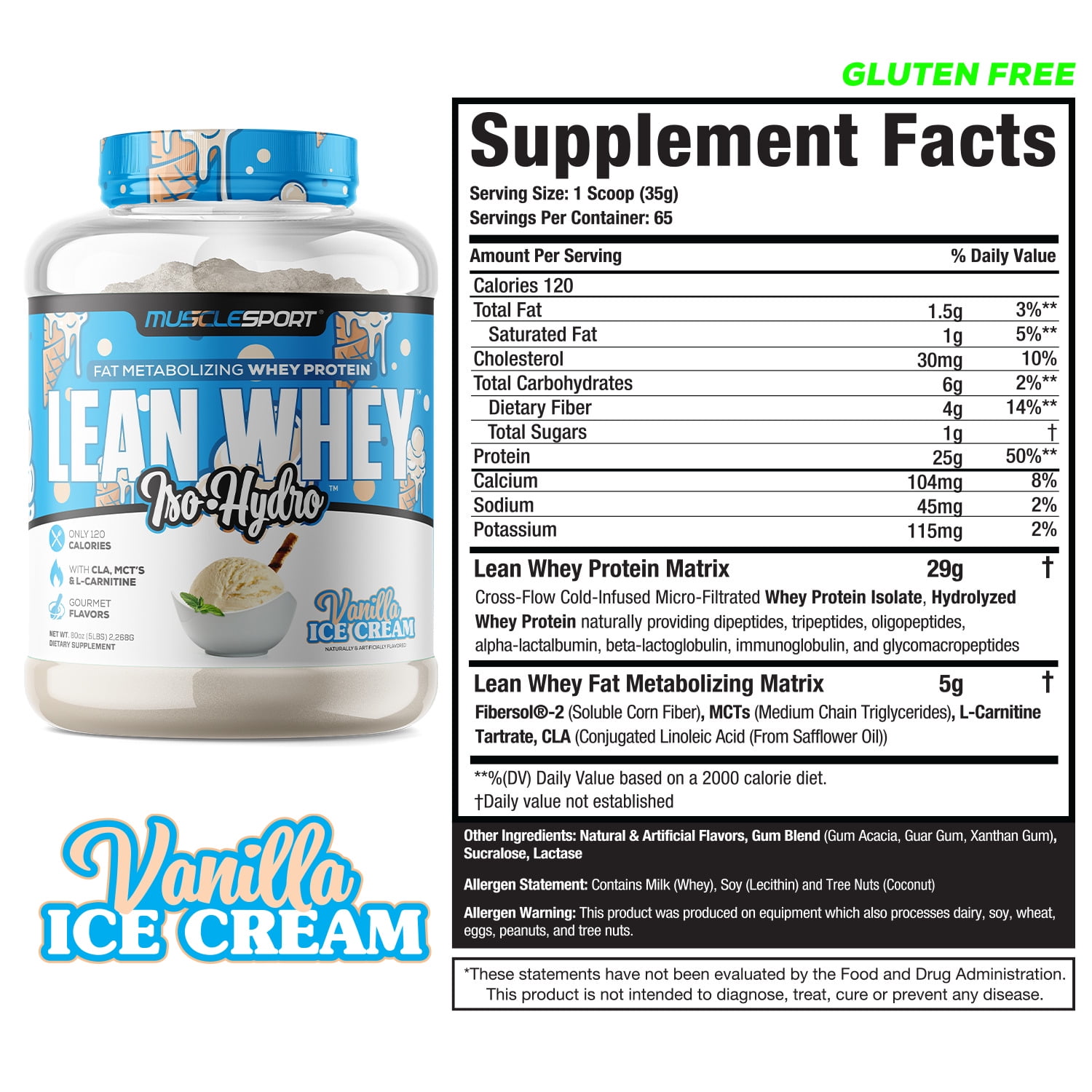 Lean Whey® Iso Hydro Gourmet Protein - 5lb