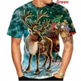 thumbnail image 4 of Camiseta de Navidad con estampado 3D para hombre, camisa de manga corta Unisex, informal, dibujos animados de Papá Noel, regalo divertido para niños, 4 of 4