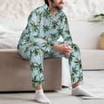thumbnail image 7 of Daiia Flamingos And Palms for Men's Long-Sleeved Pajama Set – Soft & Comfortable Sleepwear Button-Up Pajamas Cozy Lounge Wear-Small, 7 of 7