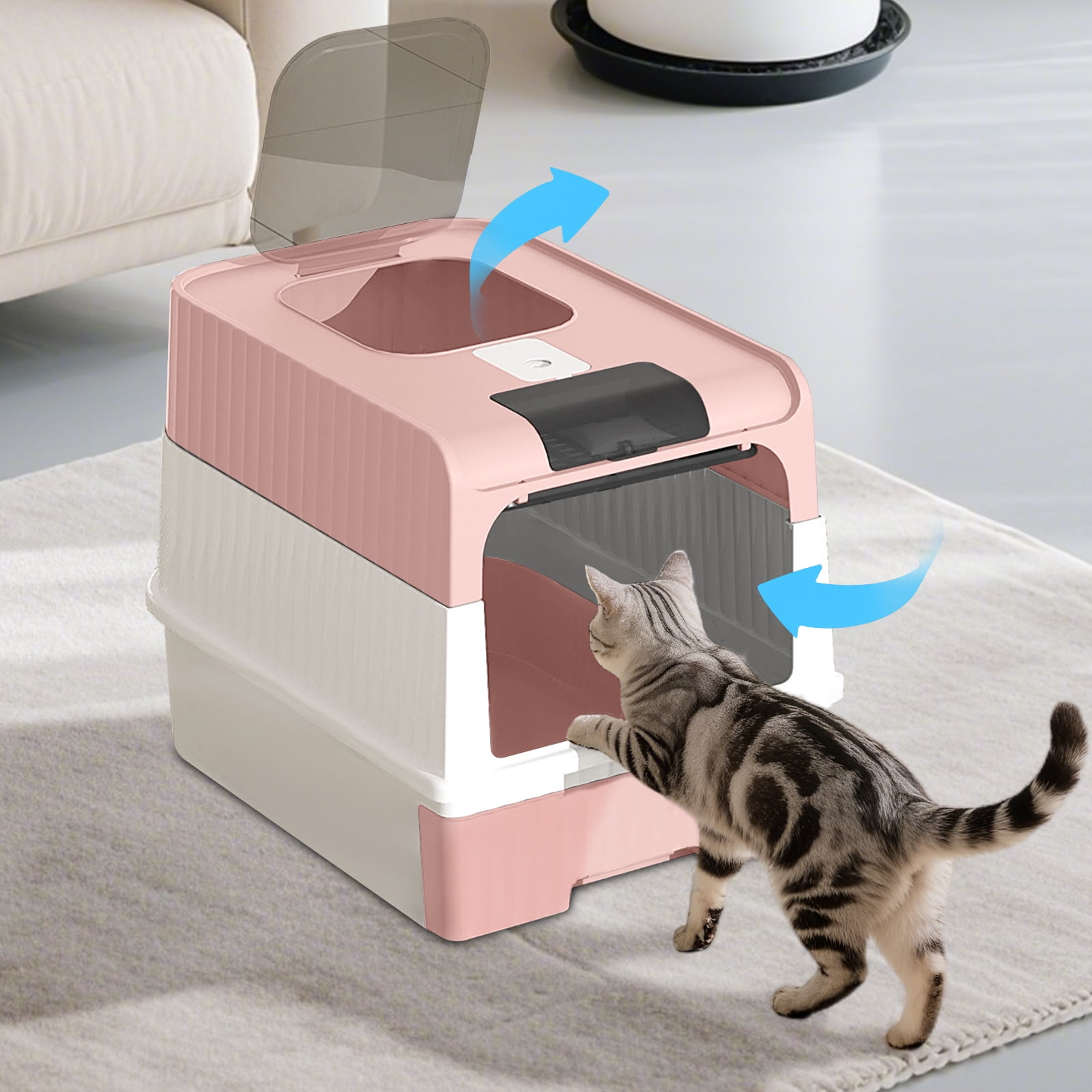 pinkMagic Cube Intelligent Cat litter Box - Free Hands, Enjoy Pure Life | Automatic Cleaning, Silent Design, Preferred for Multi Cat Families