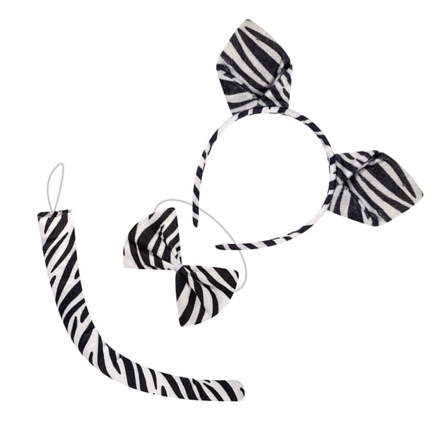 Guardurnaity Conjunto de 3 diademas de tela con estampado de cebra para maquillaje de baile y accesorios de actuación. Conjunto de tres piezas para Disfraces de disfraces do