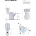 thumbnail image 2 of WinZo 600W Macerator Pump Toilet Upflush System for Basement Extra Tall 19" Comfort With Dual Flush Tank & 3 Connectioned for Sink, Toilet, White, 2 of 7