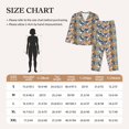 thumbnail image 4 of Balery Fashionable Paisley Conjunto de Pijama con Estampado para Mujer, Conjunto de Dos Piezas con Manga Larga, Ropa de Dormir Suave con Bolsillos, Pijamas Cómodos-Small, 4 of 7