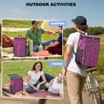thumbnail image 4 of Travel Cooler Bag - Pink and Black Of Leopard Print Camping Beer Cooler Backpack with Bottle Opener- Waterproof Insulated Picnic Backpacks - Cooler Bag for Beach, 4 of 6
