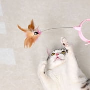 Yuehao Pet Supplies Cat Feather Collar Toy Interactive Cat Toys for Indoor Cats Teasing Stick Collar Funny Cat Toys with Bells and A Variety of Ways to Play for Cats