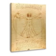 thumbnail image 1 of Hombre De Vitruvio Da Vinci Litografía Arte Original Italian, 1 of 4