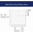 thumbnail image 2 of California King Size 39" Split Top Flex Head 4-PCs Sheet Set Fits 7-12" Deep Pocket, 500-TC Egyptian Cotton (Solid, White), 2 of 6