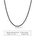 thumbnail image 2 of VNOX Tag Chain Necklace - Stainless Steel Military Tag Chain for Men Women Bead Ball Necklace 24-28 Inches, 2 of 5