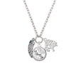 thumbnail image 2 of Delight Jewelry Black Nickeltone Large AB Crystal Sabre Tooth Let Things Go Fall Zoey Charm Necklace, 28", 2 of 4