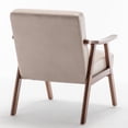 thumbnail image 4 of Mid - Century Reading Room Accent Chair | Perfect for Leisure Reading | Rubber Wood Frame and High - Density Sponge | Easy to Set Up, 4 of 6