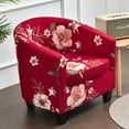 thumbnail image 2 of 2-Piece Stretch Club Chair Slipcover Printed Tub Chair Covers Armchair Cover for Living Room, 2 of 8