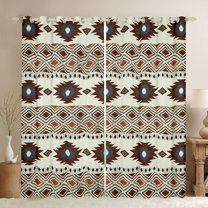 Homewish Tribal Aztec Black Out Curtains for Teens Boys Girls,Bohemian Theme Curtains Pack of 2 (42x63 Each),Exotic Style Bedroom Curtains,Super Cozy Room Decor