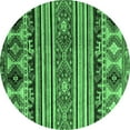 thumbnail image 1 of Ahgly Company Indoor Round Oriental Emerald Green Modern Area Rugs, 6' Round, 1 of 4
