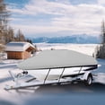 thumbnail image 7 of 14-16 ft V-Shaped Boat Cover, Heavy-Duty 210D Oxford Waterproof Cover - Comes with 4 Sandbags + 4 Separate Ropes, 7 of 7