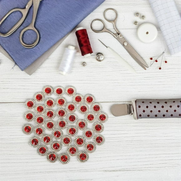 BRIGHTFUFU 40Pcs Red Rhinestones for Resin Gems for DIY Craft Decor Sparkling Embellishments