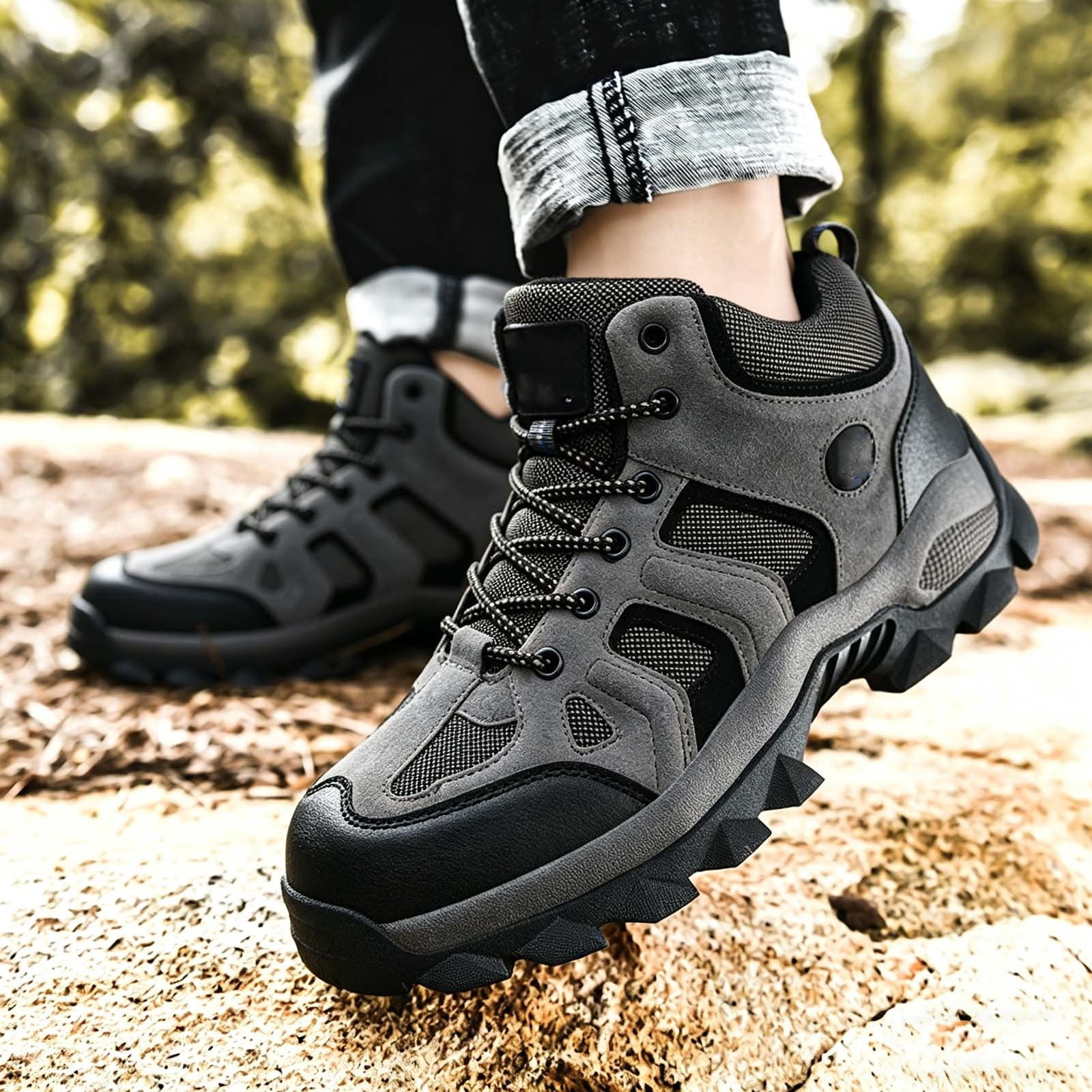 Win s Way Unisex Outdoor Hiking Shoes, Large Size Breathable Walking Sneakers for Couples
