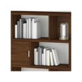 thumbnail image 6 of Kathy Ireland Home by Bush Furniture Madison Avenue Large Geometric Etagere Bookcase with Doors-Color:Modern Walnut, 6 of 8