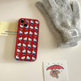 thumbnail image 5 of Cute Cartoon Sanrio Hello Kitty Bowknot Phone Case For iPhone 15 Pro 14 13 12 11 Pro Max Shockproof IMD Cover RJ, 5 of 5