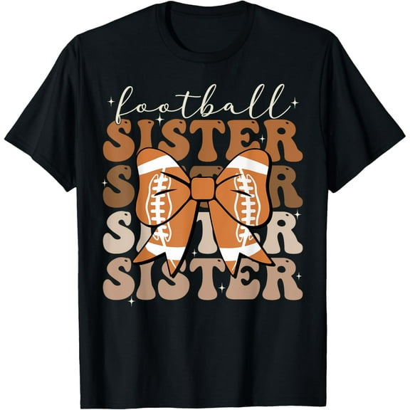 Football Sister Vintage Sport Lover Sister Mothers Da T-Shirt