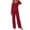 Red, variant on HAiming Womens Pajama Sets 2 Piece Outfits Long Sleeve Polka Dot Cute Shirts Wide Leg Pants Loungewear Casual Sleepwear