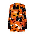thumbnail image 4 of Prendas y chaquetas informales sin capucha de manga larga para mujer, blusa informal de manga larga con estampado y bolsillo, cárdigan, abrigo holgado de algodón de imitación para mujer, 4 of 6