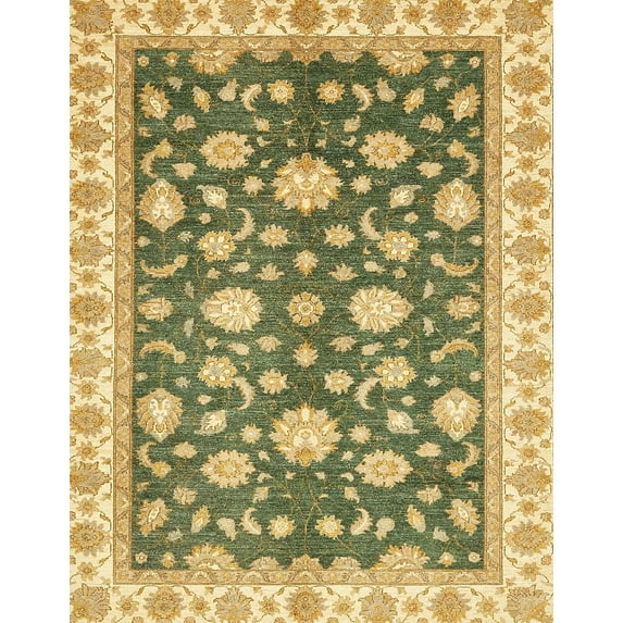 Ahgly Company Machine Washable Indoor Rectangle Abstract Chrome Gold Yellow Area Rugs, 2' x 4'
