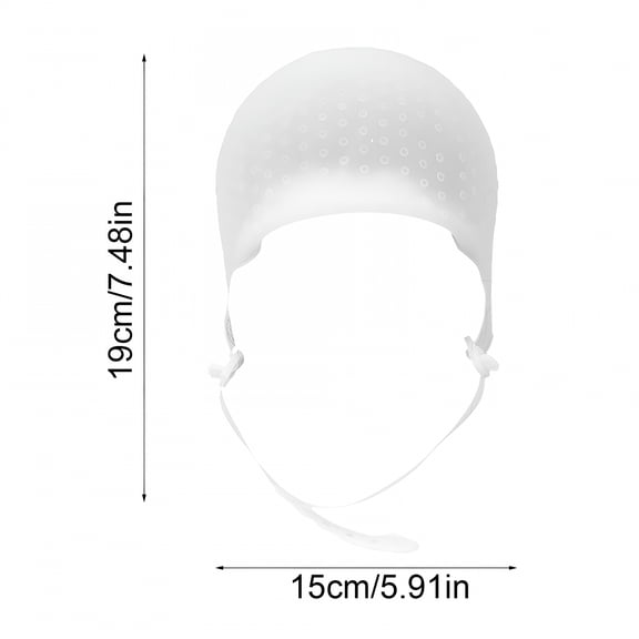 TUWAFE Silicone Hair Dye Cap,Highlighting Hat with Needle Holes Reusable Silicone Hairdressing Tool Adjustable Buckle Multi Colors Dye Hat Home Salon