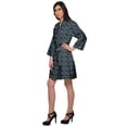 thumbnail image 3 of Moomaya Printed Crossover Robes Bridesmaid Getting Ready Bathrobes For Women, 3 of 5