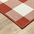 thumbnail image 4 of HomeRoots 2' X 8' Red and Ivory Geometric Stain Resistant Indoor Outdoor Area Rug, 4 of 6