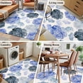 thumbnail image 5 of Blue Ombre Spring Floral Area Rugs 4'x6', Washable Small Throw Rugs for Office Bathroom, Summer Botanical Flowers Indoor Outdoor Rug Non-Slip Low Pile Carpet Runner Reversible Floor Mats, 5 of 8