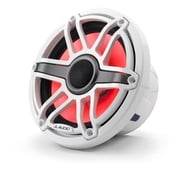 JL Audio M6-770X-S-GwGw-i 7.7-inch Marine Coaxial Speakers with Transflective™ LED Lighting, Gloss White