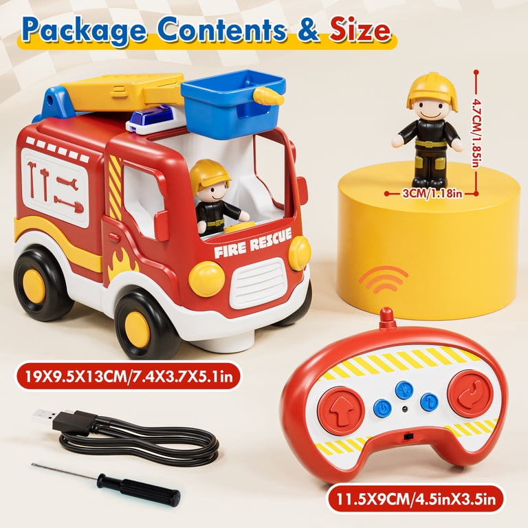 Lehoo Castle Rechargeable Remote Control Fire Car, Ages 2+ photo 2