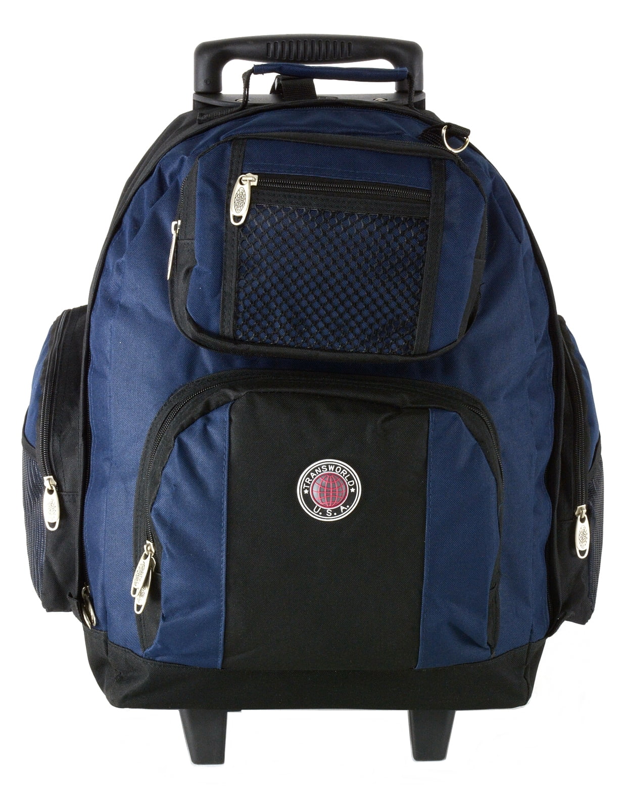 TW 18" Wheeled Backpack Roomy Rolling Book Bag W/ Handle Carry on