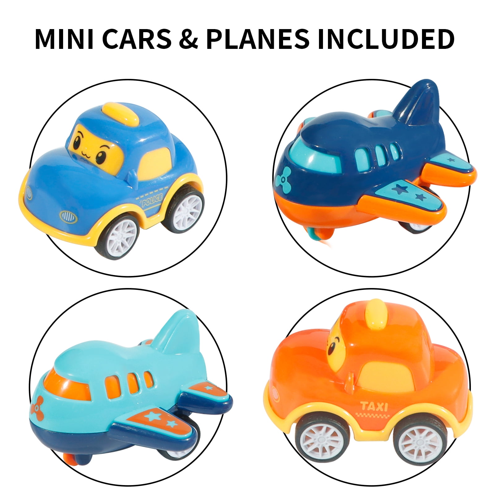 Truck Toys for 3 4 5 6 Years Old Boys Girls - 5 in 1 Carrier Cartoon Shape Transport for Toddlers 1-3, Friction Power Vehicles for Kids 3-5, Christmas New Year Birthday Gifts - Age 3-9, Black