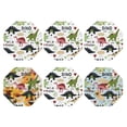 thumbnail image 2 of Bingfone Vintage Cute Dinosaurs Leather Drinks Coasters With Set Of 6,Suitable For Home Kitchen,Coffee Cup Coasters Home Gift, 2 of 9
