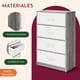 thumbnail image 3 of Comoda Cajonera Houzer 4 Cajones Tela Estructura Acero MDF, 3 of 10