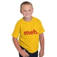 thumbnail image 5 of Meh Careless Sarcastic Satire Funny Crewneck T Shirts Boy Girl Teen Brisco Brands XS, 5 of 6