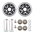 thumbnail image 2 of Ensemble Transparent de 4 Roues de Remplacement pour Bagages 70mmX23mm avec Kit de Roulements en Acier au Carbone, 2 of 5