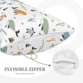 thumbnail image 2 of Plush Throw Pillow Covers, Sea creatures A Pillow Cases with Invisible Zipper, Breathable Microfiber Pillow Cases Standard Size for Sleeping Bedroom Sofa Living Room 14x20, 2 of 5